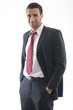 Photo: business man isolated over white background business man isolated over white background