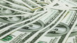 Rotating 100 US dollars bank notes business background Rotating 100 US dollars bank notes business background