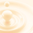Illustration: Light background: cream or milk liquid drop Light background: cream or milk liquid drop