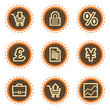 E-business web icons, vintage buttons E-business web icons, vintage buttons