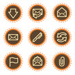 E-mail web icons, vintage buttons E-mail web icons, vintage buttons