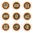 Finance web icons set 1, vintage buttons Finance web icons set 1, vintage buttons