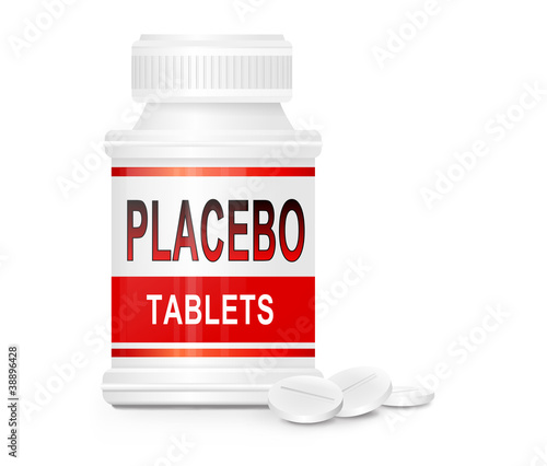 Illustration: Placebo concept. Placebo concept.