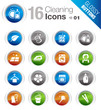 Glossy Buttons - Cleaning Icons