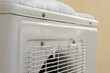 air conditioner covered by snow