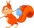Squirrel leaves the house