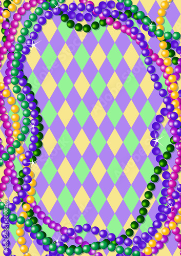 Vector: Mardi Gras beads background Mardi Gras beads background