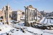 Roman forum covered in snow (Rome) Roman forum covered in snow (Rome)