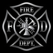 Fire Department Cross Silver
