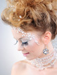 Photo: Closeup portrait of beautiful girl with makeup Closeup portrait of beautiful girl with makeup