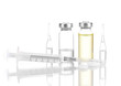 Syringe and medical ampoules isolated on white