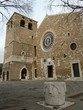Bell tower and facade of Saint Justus Cathedral in Trieste Bell tower and facade of Saint Justus Cathedral in Trieste
