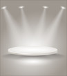 Bright stage with spot lights