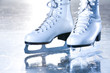 Photo: Dramatic landscape blue shot of ice skates Dramatic landscape blue shot of ice skates