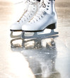 Dramatic natural portrait shot of ice skates