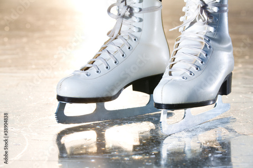 Photo: Dramatic landscape natural shot of ice skates Dramatic landscape natural shot of ice skates