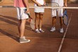 Legs on tennis court Legs on tennis court