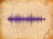 Waveform on aged paper