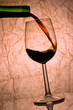 red wine pouring.