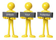 Rubber Figures with Computer Keys