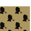 seamless pattern of detective's profiles
