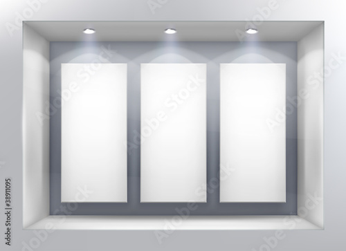 Vector: Shop window. Vector illustration. Shop window. Vector illustration.