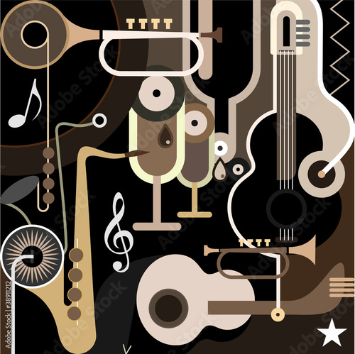 Vector: Music Background - abstract vector illustration Music Background - abstract vector illustration