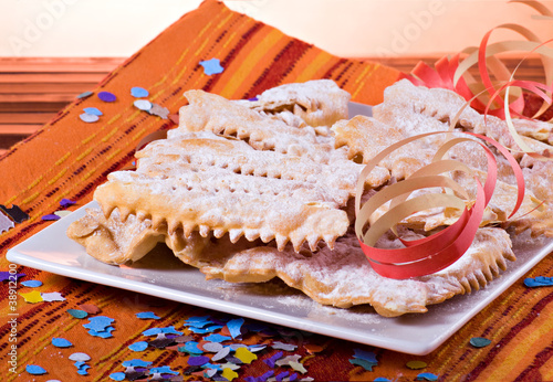 Photo: "Chiacchiere" - Traditional italian carnival's pastry "Chiacchiere" - Traditional italian carnival's pastry