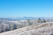 Mountain landscape in winter time