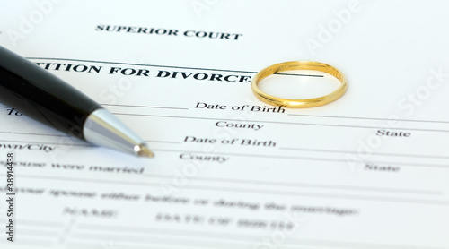 Photo: Petition for divorce paper Petition for divorce paper
