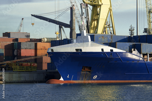 Photo: maritime activity at the Port of Genoa,Italy maritime activity at the Port of Genoa,Italy