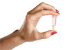 hand with reagent in test tube for PCR