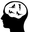 Illustration: Man With Sexy Women On His Mind Man With Sexy Women On His Mind