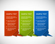 Set of Vector paper cards with origami corner