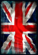 British Union Jack flag in a grunge style