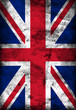 British Union Jack flag in a grunge style