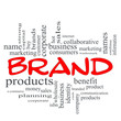 Brand Red Scribble Concept Word Cloud