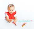 little girl drawing with crayons little girl drawing with crayons
