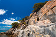 Sandstone cliffs of Sithonia