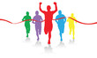 Vector: colorful group of runners colorful group of runners