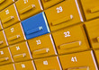Individual wooden box in the closet Individual wooden box in the closet
