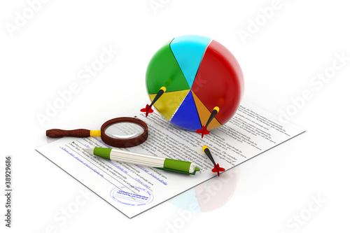 Illustration: Business graph analyzing Business graph analyzing