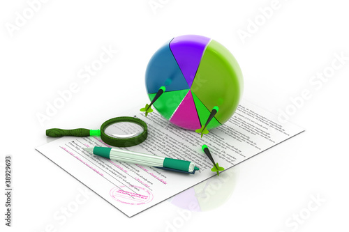 Illustration: Business graph analyzing Business graph analyzing