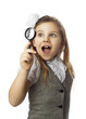 girl with magnifying glass