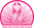 Think Pink concept design. Vector