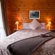 Lodge bedroom interior detail