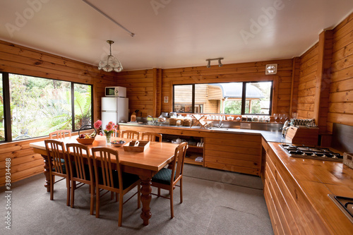 Foto: Lodge breakfast room interior Lodge breakfast room interior