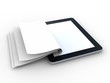 Business paper on tablet