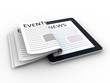 Business newspaper on tablet