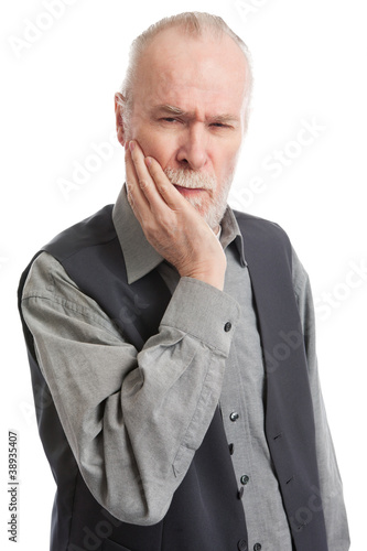 Photo: Senior with headache Senior with headache